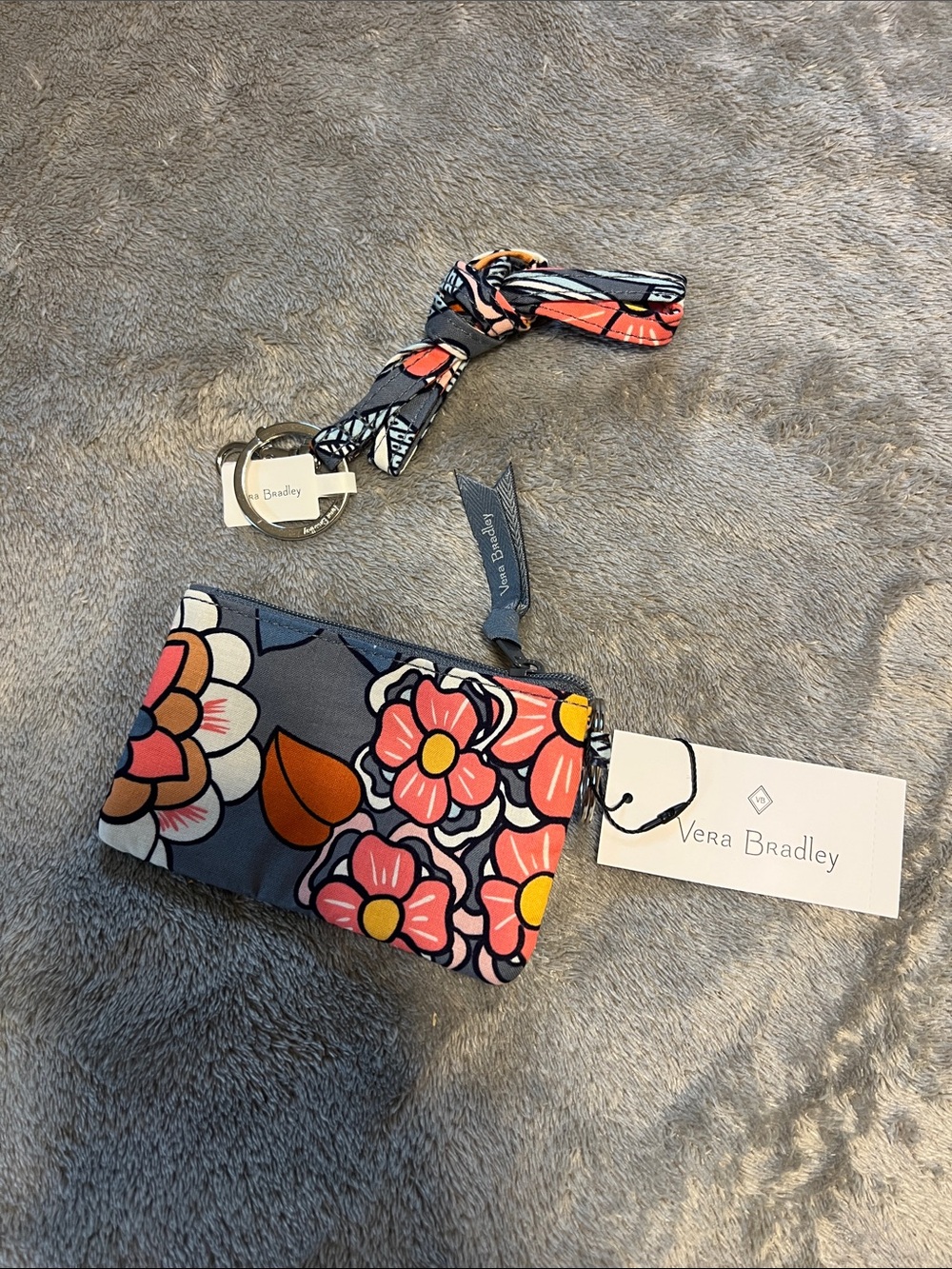 Vera Bradley Floral Wristlet Wallet - Pink & Gray